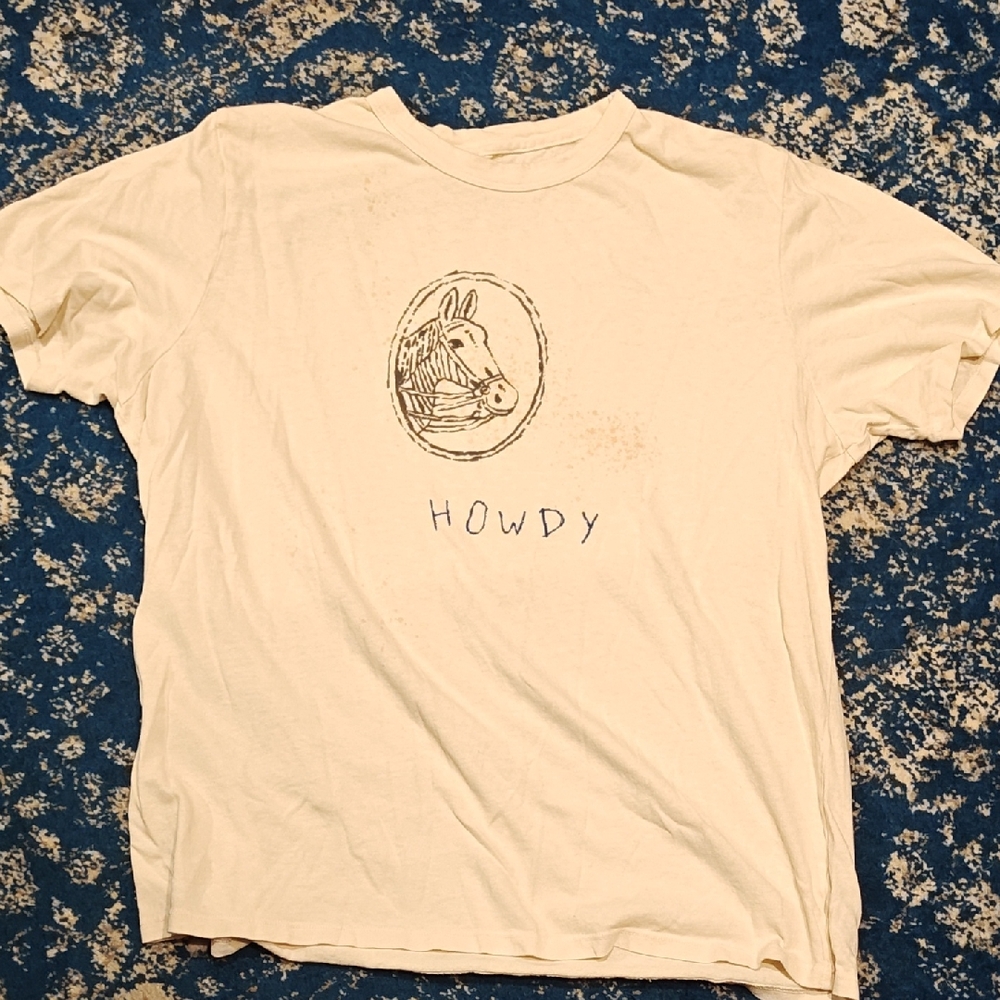 imogene + willie Cream 'Howdy' Short Sleeve Tee